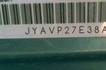 VIN prefix JYAVP27E38A0