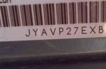 VIN prefix JYAVP27EXBA0