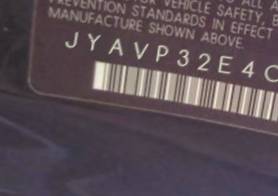 VIN prefix JYAVP32E4CA0