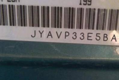 VIN prefix JYAVP33E5BA0