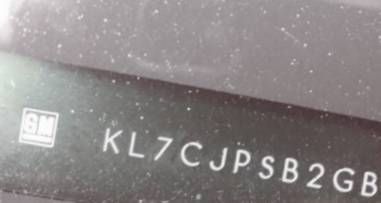 VIN prefix KL7CJPSB2GB6