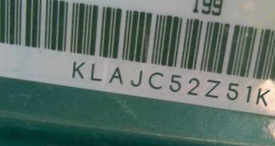 VIN prefix KLAJC52Z51K5