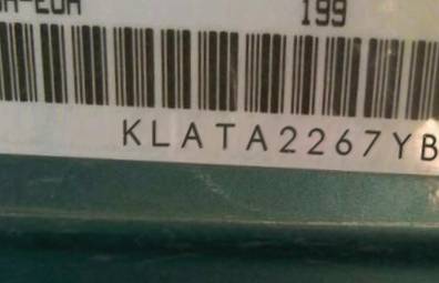 VIN prefix KLATA2267YB5