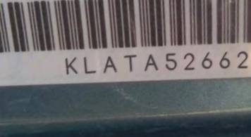 VIN prefix KLATA52662B6