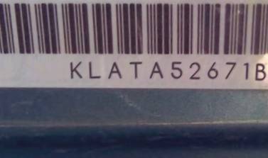 VIN prefix KLATA52671B6