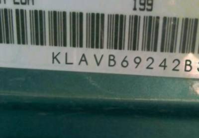 VIN prefix KLAVB69242B3