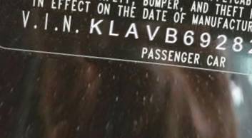 VIN prefix KLAVB69282B3