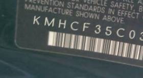 VIN prefix KMHCF35C03U2