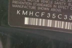 VIN prefix KMHCF35C33U2