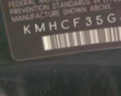 VIN prefix KMHCF35G61U1