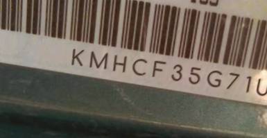 VIN prefix KMHCF35G71U1