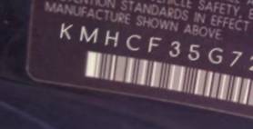 VIN prefix KMHCF35G72U1
