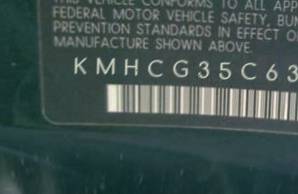 VIN prefix KMHCG35C63U2