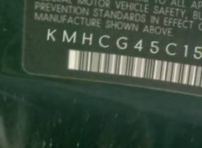 VIN prefix KMHCG45C15U5