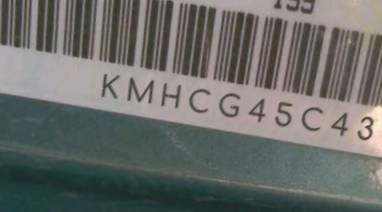 VIN prefix KMHCG45C43U4