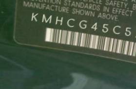 VIN prefix KMHCG45C52U3