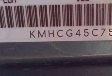 VIN prefix KMHCG45C75U6