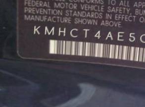 VIN prefix KMHCT4AE5CU1