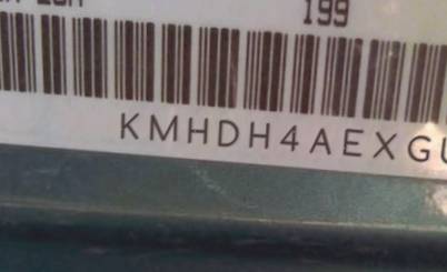 VIN prefix KMHDH4AEXGU6
