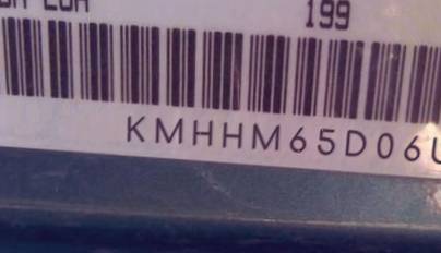 VIN prefix KMHHM65D06U2