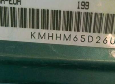 VIN prefix KMHHM65D26U2