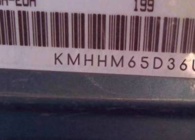 VIN prefix KMHHM65D36U2