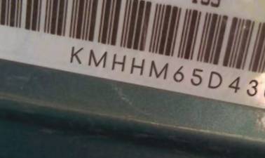 VIN prefix KMHHM65D43U0