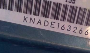 VIN prefix KNADE1632661