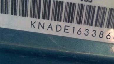 VIN prefix KNADE1633863