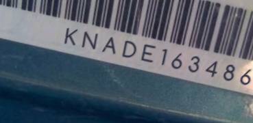 VIN prefix KNADE1634863