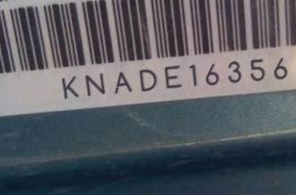 VIN prefix KNADE1635660