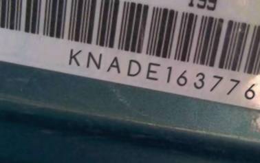 VIN prefix KNADE1637762