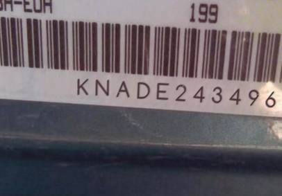 VIN prefix KNADE2434965