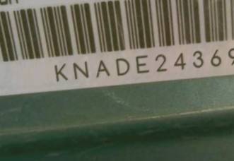 VIN prefix KNADE2436964