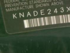 VIN prefix KNADE243X965