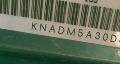VIN prefix KNADM5A30D61
