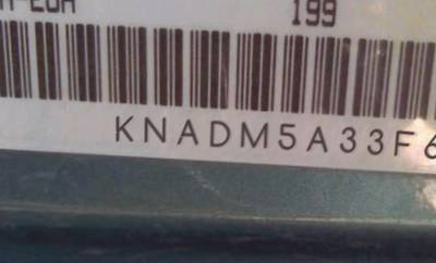 VIN prefix KNADM5A33F65