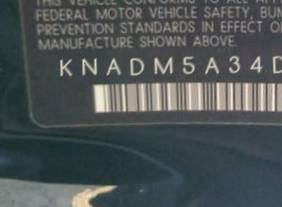 VIN prefix KNADM5A34D61