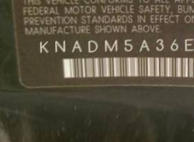 VIN prefix KNADM5A36E63