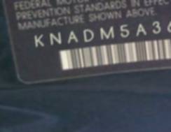 VIN prefix KNADM5A36E64