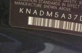 VIN prefix KNADM5A37D63
