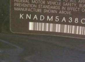 VIN prefix KNADM5A38C60