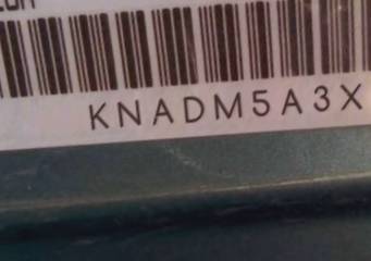 VIN prefix KNADM5A3XD62
