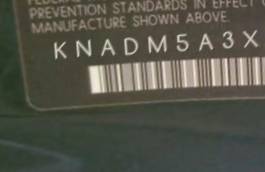 VIN prefix KNADM5A3XD63