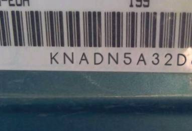 VIN prefix KNADN5A32D63