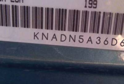 VIN prefix KNADN5A36D61