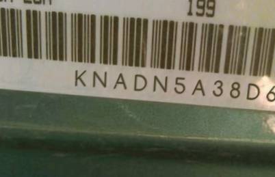 VIN prefix KNADN5A38D62