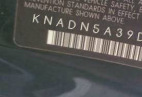 VIN prefix KNADN5A39D60