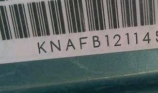 VIN prefix KNAFB1211453