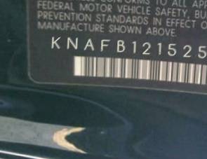 VIN prefix KNAFB1215251